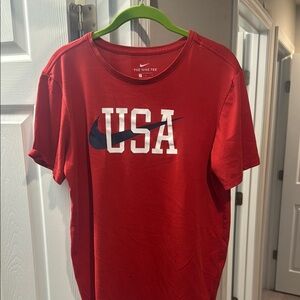 Nike Men's Red USA Logo Tee